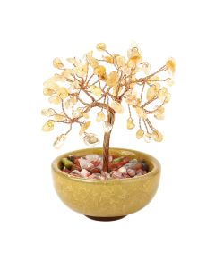 Citrine Gemstone Tree in Cup, 115mm (1pc) NFD