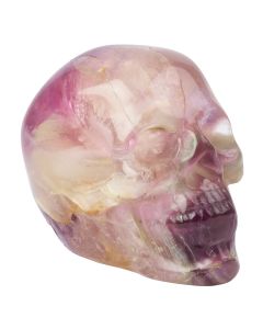 Rainbow Fluorite Skull, approx 50mm (1pc) NFD