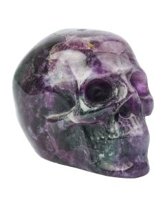 Rainbow Fluorite Skull Incense Holder, approx 50mm (1pc) NFD