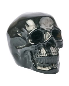 Black Obsidian Skull Incense Holder, approx 50mm  (1pc) NFD
