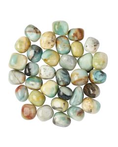Blue Amazonite Medium Tumblestones, 20-30mm (250g)