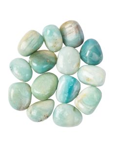 Blue Amazonite Medium Tumblestones, 20-30mm (250g)