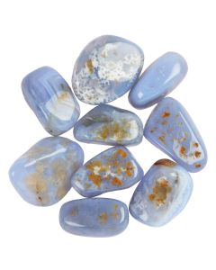 Blue Chalcedony (A Grade) Medium Tumblestones 20-30mm (100g)