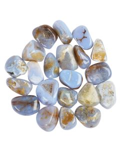 Blue Chalcedony (B Grade) Medium Tumblestones, 20-30mm (250g) 