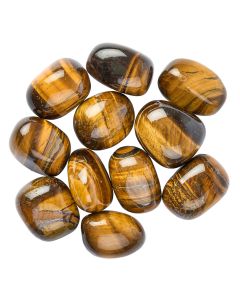 Tiger Eye Gold Medium Tumblestones, 20-30mm (250g) 