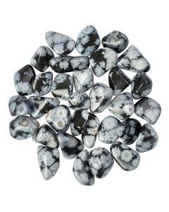 Snowflake Obsidian Medium Tumblestones, 20-30mm (250g) 
