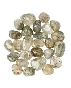 Green Tourmaline in Quartz Medium Tumblestones, 20-30mm (250g) 