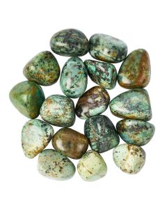 African Turquoise Medium Tumblestones, 20-30mm (250g) 