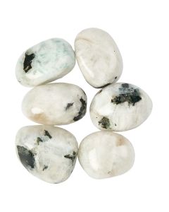 Rainbow Moonstone Tumblestones A Grade, 20-30mm (100g) 