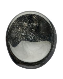 Silver Obsidian Freeform Worry Stone (1pc)
