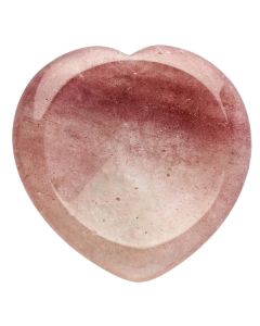 Strawberry Quartz Heart Worry Stone (1pc)