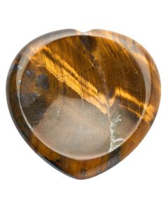 Golden Tiger Eye Heart Worry Stone  (1pc)