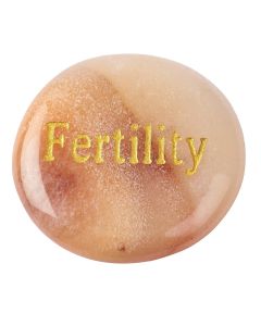 Pink Aventurine Smoothstone with Fertility etching (1pc)