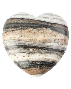 Banded Zebra Jasper Heart approx. 50-60mm (1pc)