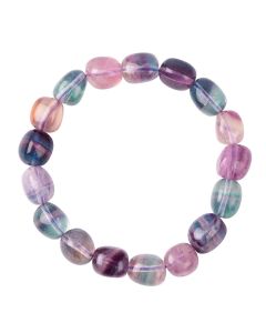 Rainbow Fluorite Tumblestone Bracelet (1pc)