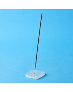 Selenite Natural Edge Slab Incense Holder (1pc) NFD