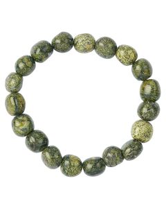 Green Snakeskin Jasper Tumblestone Bracelet (1pc)
