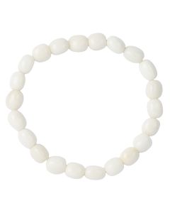 White Jade Small Tumblestone Bracelet (1pc)
