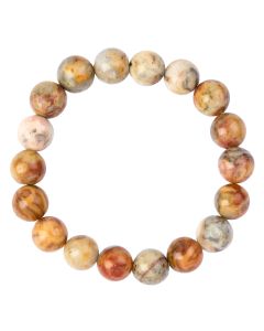 10mm Bead Bracelet, Crazy Lace Agate (1pc)