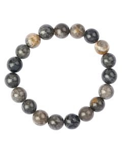10mm Grey Coral Bead Bracelet (1pc) 
