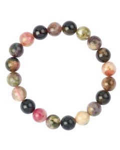 10mm Mixed Tourmaline Bead Bracelet (1pc)