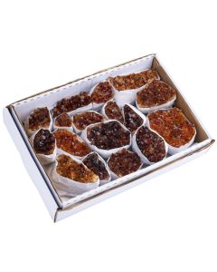 Citrine Druze Heat Treated Druze Dark, mixed sizes (15x22.5cm Flat) NETT