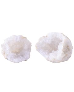White Quartz Geode 5-7cm Morocco (1 Pair) NETT