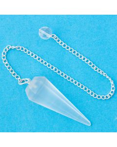 Selenite Pendulum With 6" Chain (1pc) NETT