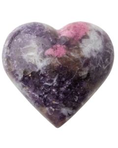 Lepidolite in Pink Tourmaline Quartz 50mm Heart in Gift Box (1pc) NETT