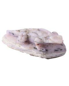 Pink Opal Lizard Carving w/Base 4x2x1.5" (1pc) SPECIAL`