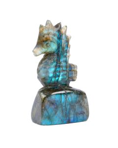 Labradorite Seahorse Carving 3x1.5x1" NETT