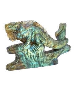 Labradorite Lizard Carving with base 4.25x1x2.75 (4.25") NETT