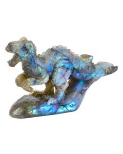 Labradorite Dinosaur Carving 4.25x2.75x1.25"