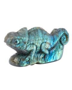 Labradorite Dinosaur Carving 4.25"x2.75"x1.25" 