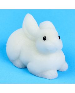 Snow Quartz Rabbit Carving 3x2.25x2" NETT