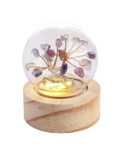 Fluorite Gem Tree Lamp, battery operated (1pc) NFD