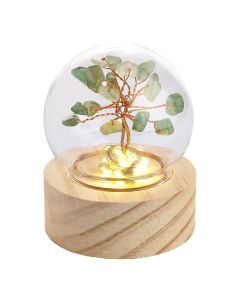 Green Aventurine Gem Tree Lamp, battery operated (1pc) NFD