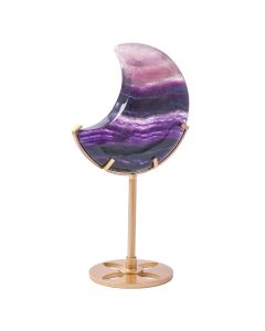 Fluorite Moon on Stand (1pc) NFD
