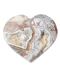 Crazy Lace Agate Polished Heart (1pc) NFD