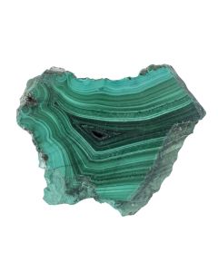 Malachite, DRC polished slice 5mm x approx 30-40mm (1pc) NETT