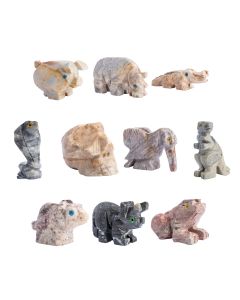 Soapstone Animal Carvings Mix 2, Peru (20pcs) NETT