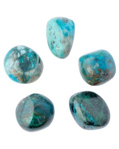 Chrysocolla A Grade Medium Tumblestone 20-30mm, Peru (100g) NETT