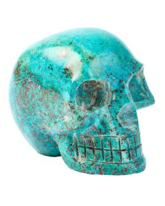 Chrysocolla Skull, Width approx 90-100mm, Peru (1pc) NETT