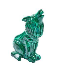 Malachite Wolf Carving 2-3" (1pc) NETT