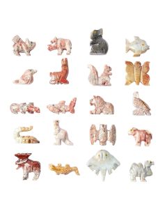 Soapstone Animal Carvings, Mix 3 (20pcs) NETT