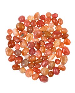 Agate Carnelian Small Tumblestones 10-20mm, Zimbabwe (250g)