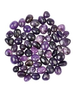 Dark Amethyst Small Tumblestones, 10-20mm,  Zambia (250g)