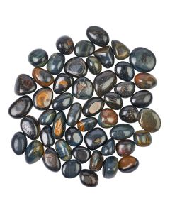 Blue Tiger Eye (Falcon) Medium Tumblestone 20-30mm, South Africa (500g) 