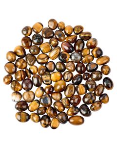 Tiger Eye Gold Small Tumblestones, 5-15mm, South Africa (250g)