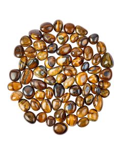 Tiger Eye Gold Medium Tumblestones, 15-25mm, South Africa (500g)